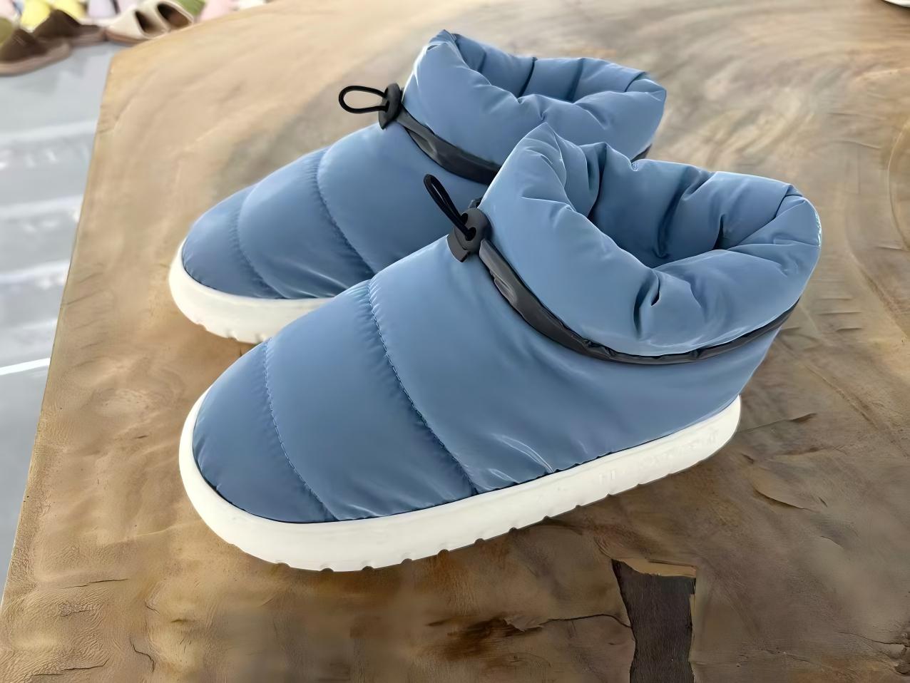 Vodotesné protišmykové bavlnené papuče s výplňou